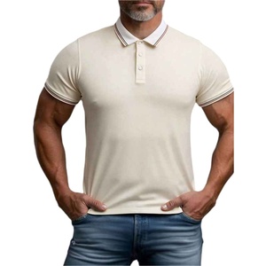 Fabricant en gros de chemises pour hommes en polyester de haute qualité, logo brodé personnalisé sur le devant, séchage rapide, motif uni pour chemises - Product Image 5
