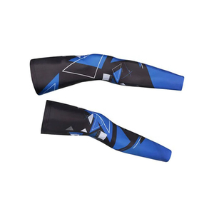 Manchons de cyclisme bleus et noirs à imprimé géométrique, anti-UV, unisexe, taille adulte, en Spandex et Polyester, impression par sublimation - Product Image 5