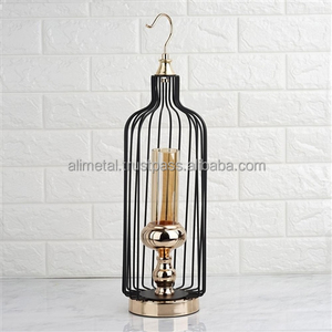 Portavelas de alambre de hierro de tamaño y color personalizable para decoración del hogar y fiestas Soporte votivo de metal para Decoración de mesa - Product Image 2
