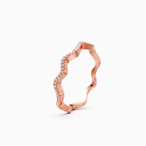 Anillo Kada con Diamante Cultivado en Laboratorio, Elegante Motivo Rectangular, 0.30 Ct, en Oro Amarillo, Blanco y Rosa de 9K - Product Image 1