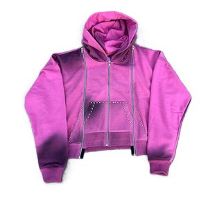 Chándal de invierno para hombre, estilo urbano, de alta calidad, con cremallera, mangas largas, lavado ácido, holgado, con capucha - Product Image 5