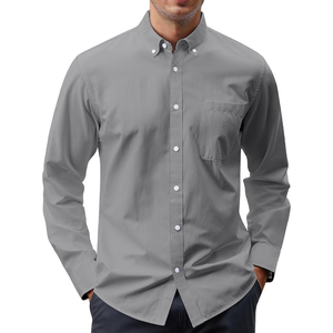 เสื้อเชิ้ตผู้ชายแขนยาวผ้าฝ้ายสั่งตัดพิเศษ สำหรับใส่ทำงานในออฟฟิศ สไตล์คลาสสิกและสมาร์ท - Product Image 1