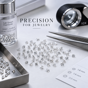 Diamants bruts brillants de qualité supérieure cultivés en laboratoire 1,8-2,0 mm |   Couleur FG vs clarté VS |   Diamants JC pour la fabrication de bijoux - Product Image 2