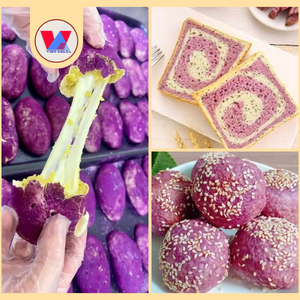แป้งมันม่วงสีม่วงเข้มแบบเป็นมิตรต่อสิ่งแวดล้อม สำหรับทำขนม ขนมหวาน ข้าวต้มสำเร็จรูป บรรจุภัณฑ์ขนาดใหญ่ 50 ปอนด์ - Product Image 3