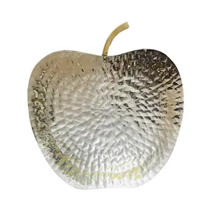 钻石设计苹果形状不锈钢水果碗豪华餐桌装饰和家居装饰厨房水果碗