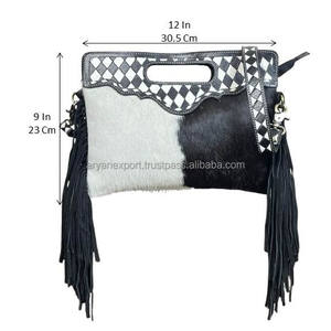 Nouveau Sac à Main de Luxe 2026 pour Femme en Cuir Véritable à Motifs Carrés, Sac à Bandoulière Haut de Gamme avec Poignée Supérieure et Franges - Product Image 2