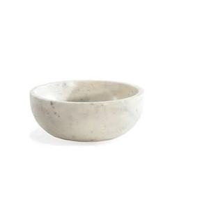 Bol en marbre artisanal de forme ronde en pierre blanche, nouveau design, pour servir les aliments, pour usage artisanal - Product Image 2
