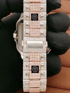 นาฬิกาข้อมืออัตโนมัติ Imperial Jewels รุ่นหรูหรา สีโรสโกลด์ สไตล์ฮิปฮอป ตัวเรือนสแตนเลสสตีล ประดับเพชรโมอิสซาไนต์เต็มเรือน ระบบ GPS กันน้ำ 10 บาร์ - Product Image 2