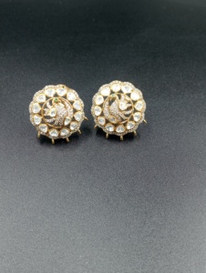 Gold Plated <b>Stud</b> <b>Earrings</b> Triangular Shape Classic Luxury Women's Wedding & Party Jewelry Everyday Wear - Product Image 3