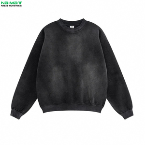 High Density Fiber Winter Crewneck Sweatshirt Men <b>Warm</b> <b>Fleece</b> Lining Thick Solid Base Layer Training Uniform - Product Image 3