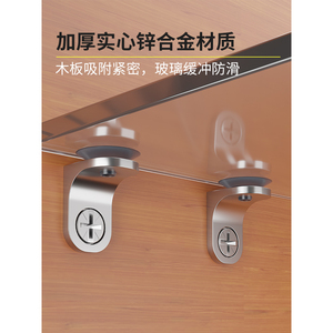 Movable Wooden Board Support Bracket with Glass Shelf for <b>Wardrobe</b> Partition Furniture Cabinet <b>Hardware</b> Accessories Nail Fixing - Product Image 5