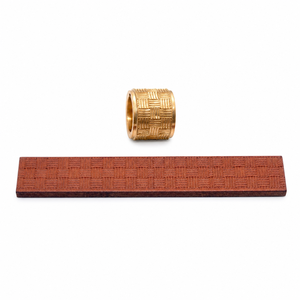 Premium Leather Embossing Roller <b>Tool</b> | Basketweave Pattern Brass Wheel for Belts Wallets Bags Straps Leather Craft Supplies - Product Image 1