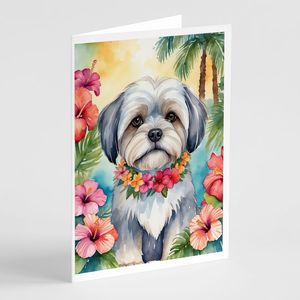 การ์ดอวยพร Lhasa apso luau แปลกๆขนาด8 A7ขนาด5x7พร้อมซอง - Product Image 1