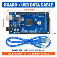 Carte de développement améliorée MEGA2560 R3 avec câble de données USB, 54 ports numériques et 16 entrées analogiques pour la robotique