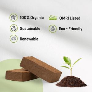Bloc de fibre de coco 650g, substrat biodégradable pour la culture hydroponique, la culture de plantes de jardin et la propagation des semis - Product Image 6