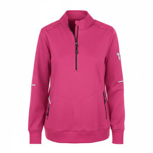 เสื้อสครับแบบมีซิป 1/4  ผ้าฟลีซเนื้อนุ่ม สีและขนาดตามสั่ง  แขนเสื้อแบบริบ  ชุดยูนิฟอร์มโรงพยาบาล  ขายส่งเสื้อสครับ - Product Image 5