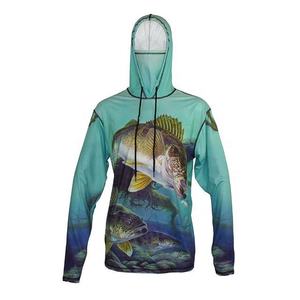 Sudadera con Capucha de Pesca de Manga Larga para Hombre, Impresión por Sublimación, Protección UV UPF 50, Poliéster, Camiseta Anti-UV para Exteriores - Product Image 1