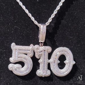 AARVA JEWELS Pendentif Moissanite Big Dude Plaqué Or Rose Argent 925 Breloque Lettre Thème Hip-Hop Unisexe Pour Fêtes et Usage Quotidien - Product Image 4