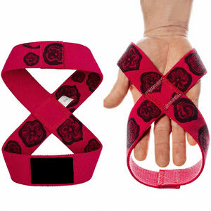 Sangles de musculation robustes en forme de 8 pour soulevé de terre, tractions et musculation, avec sangles de poignet élastiques de puissance - Product Image 2