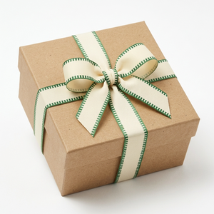 Manufacturer Supplier 25mm Ivory Cream Green Pleated Edge Grosgrain <b>Ribbon</b> for Christmas Wedding Favors Cake Boxes Decor - Product Image 1