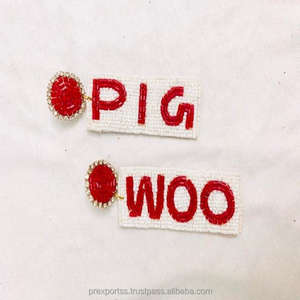 Boucles d'oreilles en perles de basket-ball faites à la main bijoux de jour de jeu de sport déclaration multicolore boucles d'oreilles goutte unisexe Fans cadeau - Product Image 6