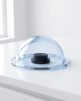 Support d'affichage publicitaire en acrylique transparent de haute qualité, écologique, pour dôme de 30 mm de diamètre, avec logo gravé