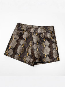 New Products Hot Pattern <b>Leather</b> Short <b>Sexy</b> <b>Leather</b> Sheepskin Printing Shorts for Ladies - Product Image 6
