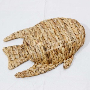 Handwoven Water Hyacinth Fish-Shaped Durable Eco-Friendly Multifunction 2-Layer Storage <b>Tray</b> for <b>Kitchen</b> & Bathroom - Product Image 5