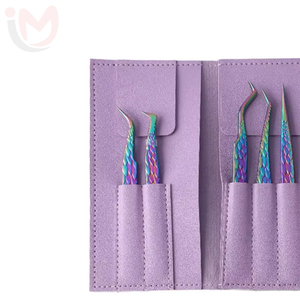 Pinzas para Pestañas, Juego de Pinzas para Extensiones de Pestañas, 5 Pinzas de Acero Inoxidable con Punta Curva y Lisa, Marca OEM 45 90 - Product Image 3