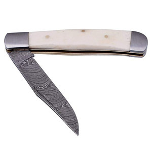 Handmade Damascus Steel Folding Knife Premium Patterned Steel Pocket Knife Outdoor <b>Camping</b> Hiking Fishing Utility <b>Tool</b> - Product Image 2