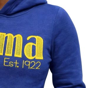 Sweat-shirt à capuche scintillant pour femme, style Broadway, avec lettres brillantes, à manches longues, inspiré des sororités, décontracté, mode universitaire, streetwear - Product Image 3