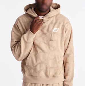 Custom Luxury Hip Hop Men's Winter Fleece Oversized Hoodies Casual <b>Streetwear</b> Outfit 100% Cotton Plain Dyed Puff Printing - Product Image 6