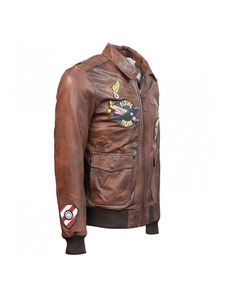 Chaqueta de Cuero Vintage Top Gun de Flying Tigers - Product Image 4