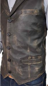 Chaleco de Cuero Personalizado para Hombre Adulto, de Alta Calidad y Moda, con Decoración de Logotipo Personalizado - Product Image 6
