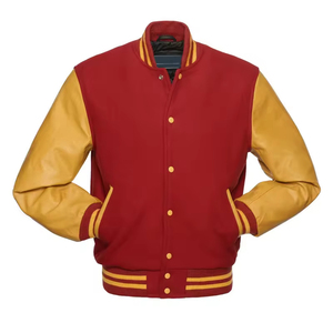 Men <b>Winter</b> Varsity Letterman <b>Jacket</b> College Baseball Style Wool Body Genuine <b>Leather</b> Sleeves High Quality Mens <b>Jacket</b> <b>Winter</b> - Product Image 6