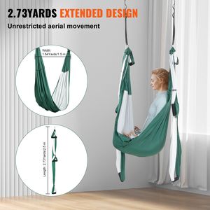 Set Altalena per Yoga Aereo da 2,7 Iarde con Trapezio e Kit per Inversione, con Amaca Sospesa, Attrezzatura per Inversione Certificata CEI - Product Image 4