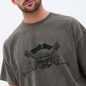 Achetez des t-shirts vierges de haute qualité en gros, impression personnalisée, 100% coton, col classique, t-shirt sport ample grande taille pour hommes, femmes, unisexe - Product Image 5