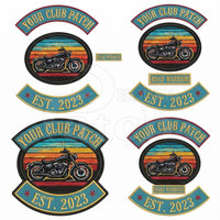 Patchs brodés personnalisés pour vestes de motards, badges de motards personnalisés, patchs dorsaux personnalisés pour clubs, événements et groupes