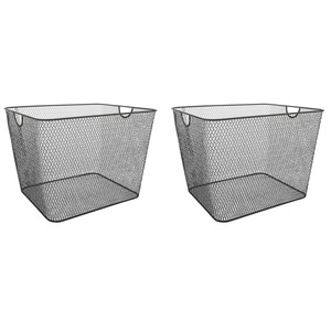 Panier de rangement en métal de style industriel, organisateur durable pour buanderie et placard - Product Image 1