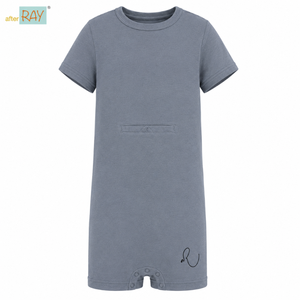 Combinaison bleu ardoise |   Vêtements sensoriels spéciaux pour enfants, vêtements inclusifs, manches courtes, coton extensible, unisexe - Product Image 1