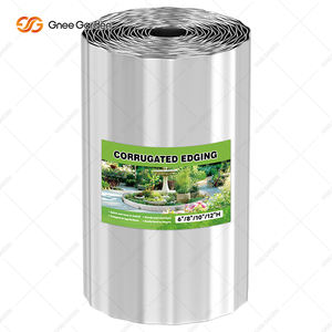 Bordure paysagère flexible en acier Corten ondulé argenté 8'*50' antirouille écologique pour parterres de fleurs, allées et jardinières - Product Image 6