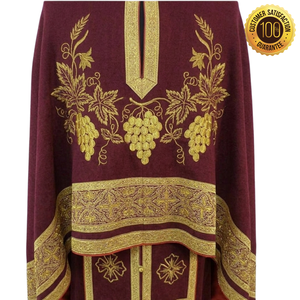 Ensemble de Vêtements Liturgiques pour Prêtre Orthodoxe, Robe d'Église en Satin Brodé de Motifs Floraux, Vêtement Religieux pour Hommes, Vente en Gros - Product Image 6