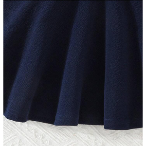 Girls Elegant Navy Blue <b>Bow</b> Dress / Kids Party Wear Fit & Flare Dress - Product Image 6