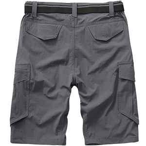 Shorts cargo pour hommes, décontractés, multi-poches, séchage rapide, 6 poches, pour la gym, la course à pied, taille élastique, logo personnalisé de haute qualité - Product Image 2