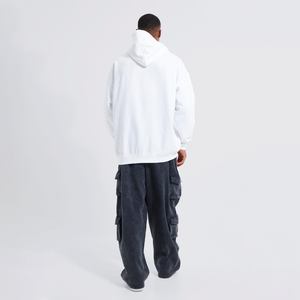 Sudadera con Capucha Extra Grande para Hombre, Color Lila Francés, Forro Polar Térmico de Invierno con Bolsillo con Solapa y Cuello con Capucha, Talla XL, Precio al por Mayor - Product Image 4