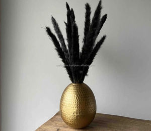 Venta al por mayor de grandes jarrones de Decoración de mesa y macetas de alta boda florero de Metal de oro antiguo hecho a mano latón de lujo florero de Navidad - Product Image 1