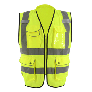 Gilet décontracté pour homme en polyester haute visibilité, durable, respirant et imperméable avec bandes réfléchissantes pour un confort tout au long de la journée sur le travail (OEM) - Product Image 5