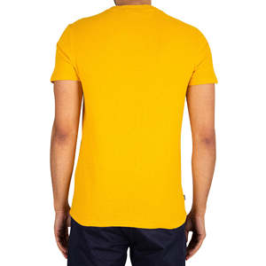 T-shirt jaune personnalisé pour homme |   Chemise à manches courtes en moutarde de qualité supérieure |   Haut à col rond streetwear |   Entraînement en salle de sport en gros |   100% 200g Blanc - Product Image 3