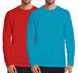 T-shirt vierge 100 % coton pour homme à manches longues, personnalisable avec logo, sérigraphie, meilleur prix - Product Image 3