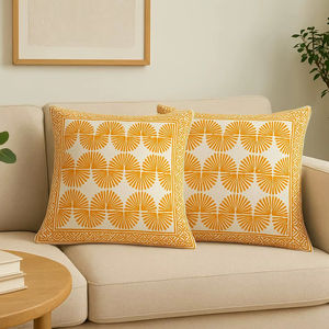 FUNDAS DE COJÍN ESTAMPADO BLOQUE MANO ALGODÓN - Product Image 1